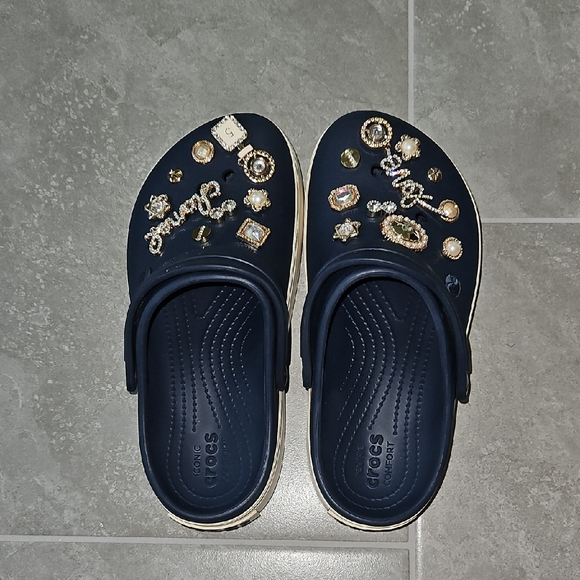 CROCS Blue Sandals with Perforated Design - Picture 1 of 3